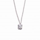 Κολιέ μονόπετρο Κ18 natural diamond